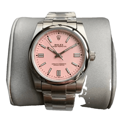 Rolex Watch Pink Dial