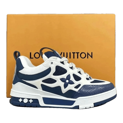 Louis Vuitton Blue LV Trainer Sneakers rep