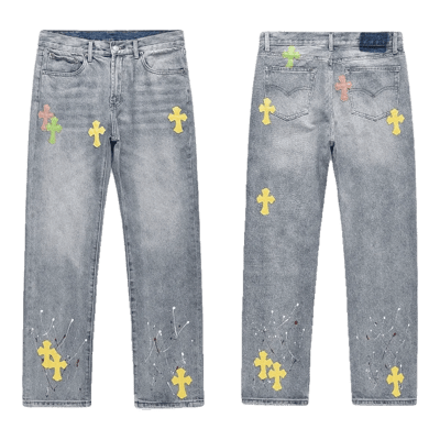 Chrome Hearts Blue Cross Jeans