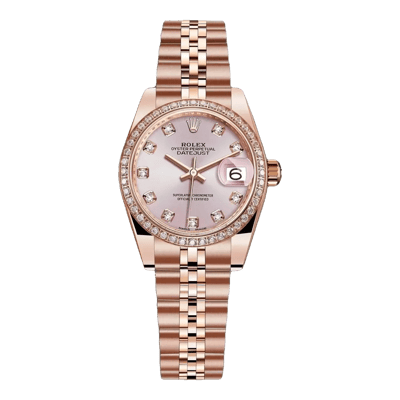Rolex Rose Gold Diamond Watch