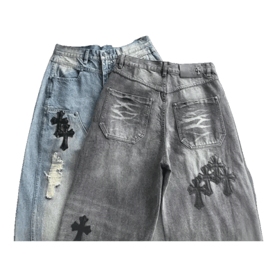 Chrome Hearts Cross Denim Shorts
