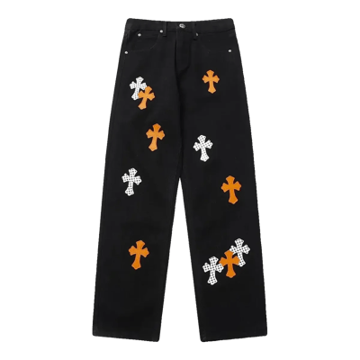 Chrome Hearts Black Cross Trousers