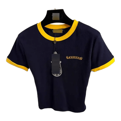 Chrome Hearts Navy Ringer T-Shirt