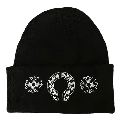 Chrome Hearts Black Cross Beanie