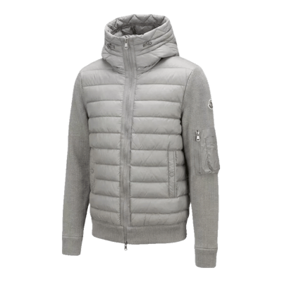 Moncler Puffer Jacket Grey rep