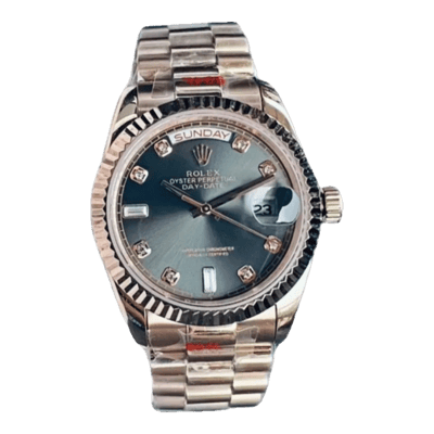 Rolex Day-Date Watch Blue Diamond