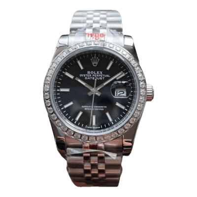 Rolex Datejust Watch Black Dial