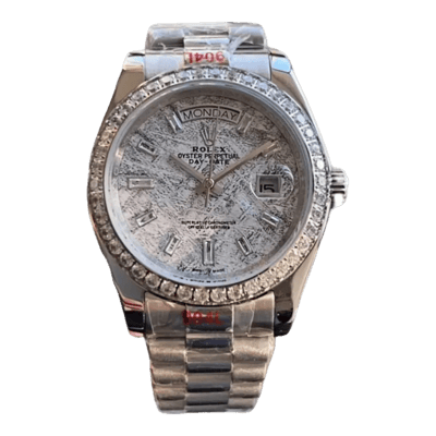 Rolex Day-Date Watch Meteorite Diamond