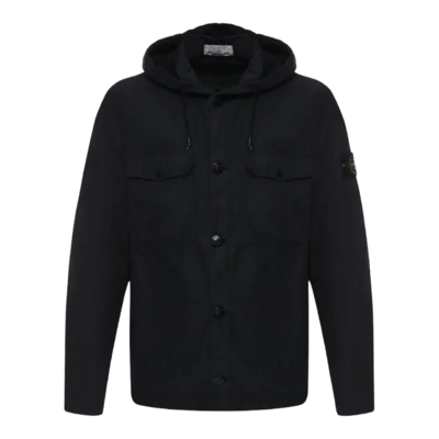 Stone Island Button Up Jacket Black rep