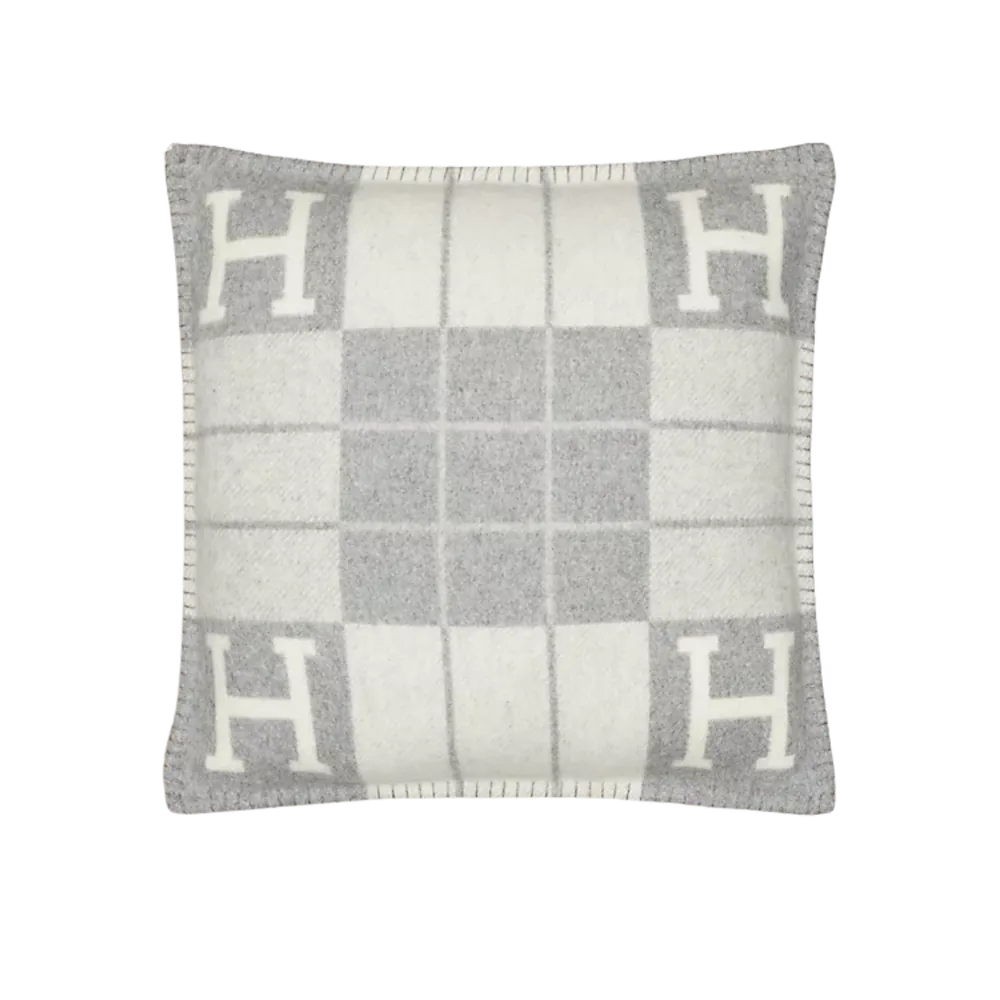 Hermes Avalon Cashmere Pillow Grey