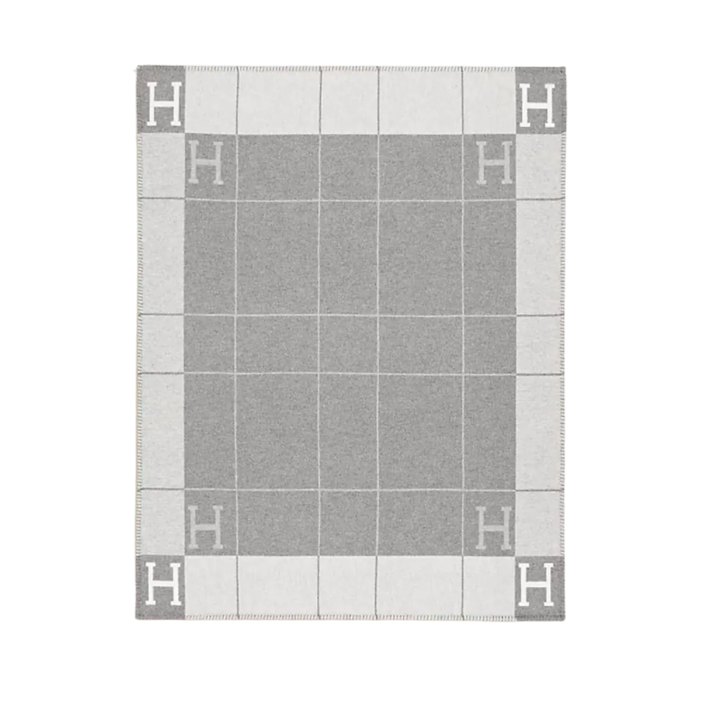 Hermes Avalon Cashmere Blanket Grey