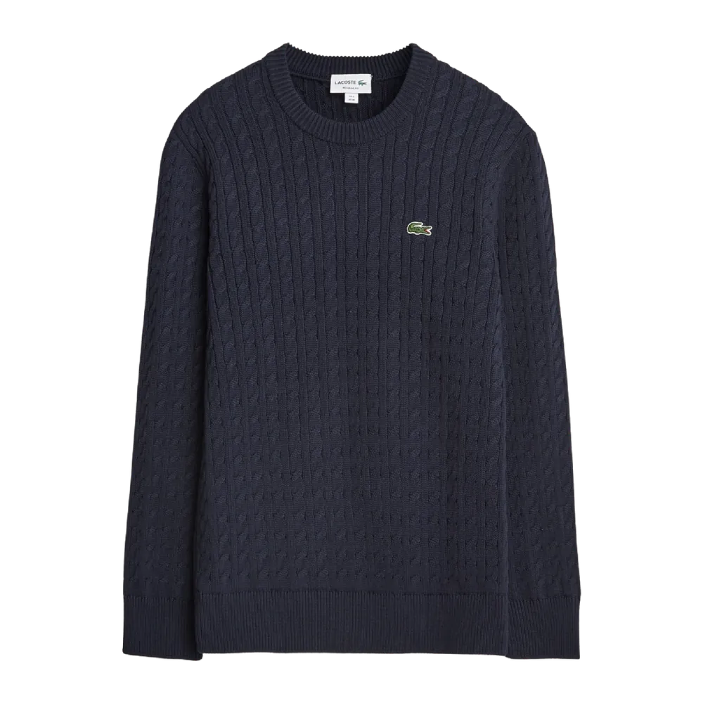 Lacoste Cable Knit Navy