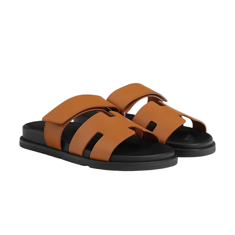 Hermes Chypre Sandals Tan