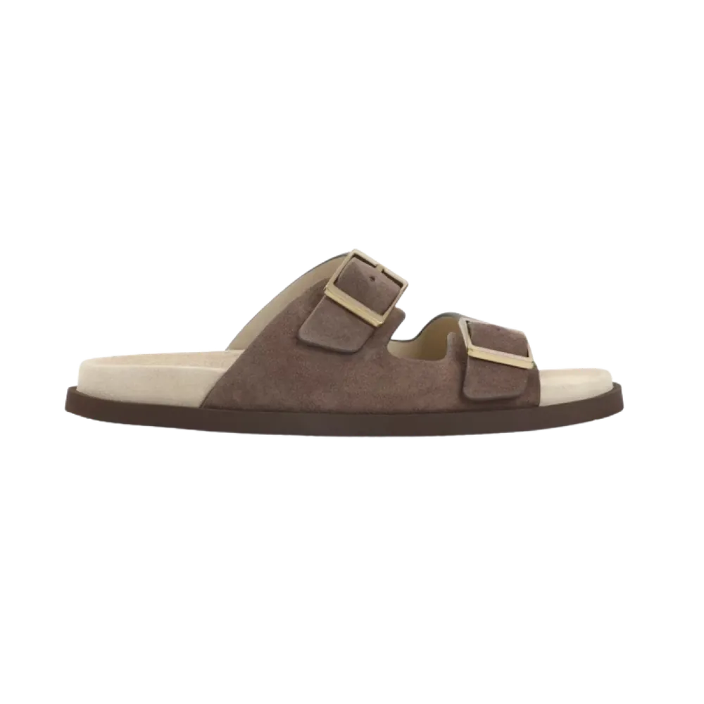 Brunello Cucinelli Suede Sandals Brown