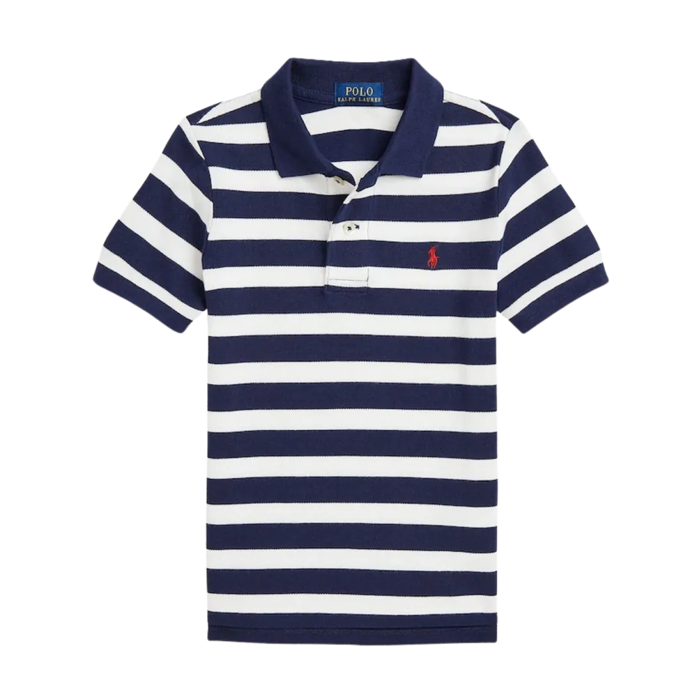 Ralph Lauren Striped Polo Shirt Navy