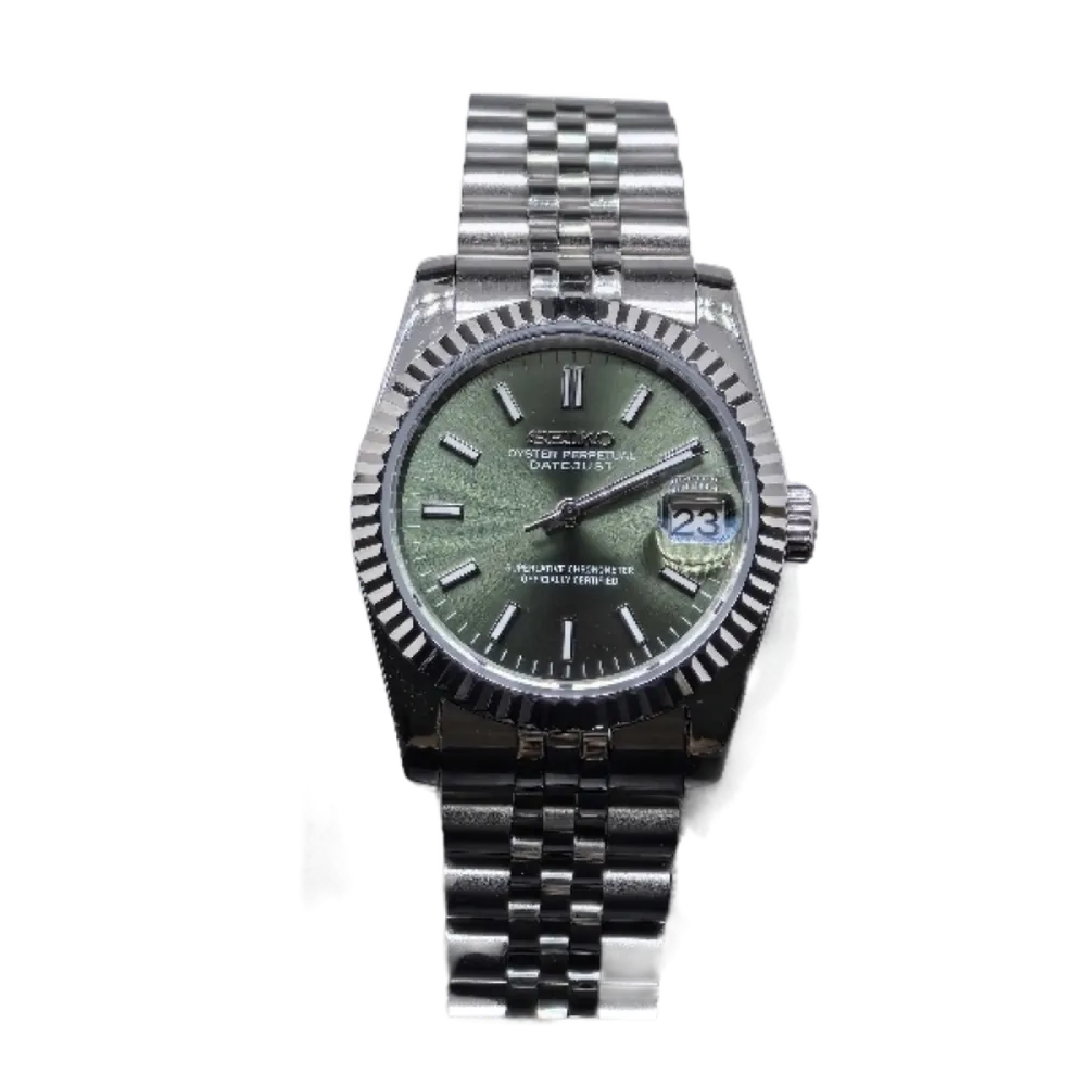 Seiko Watch Green Dial