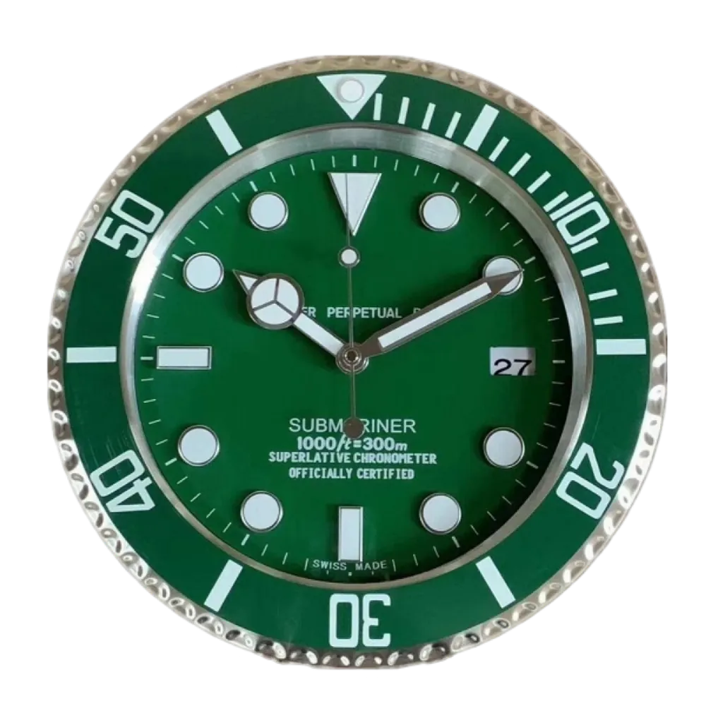 Rolex Submariner Wall Clock Green